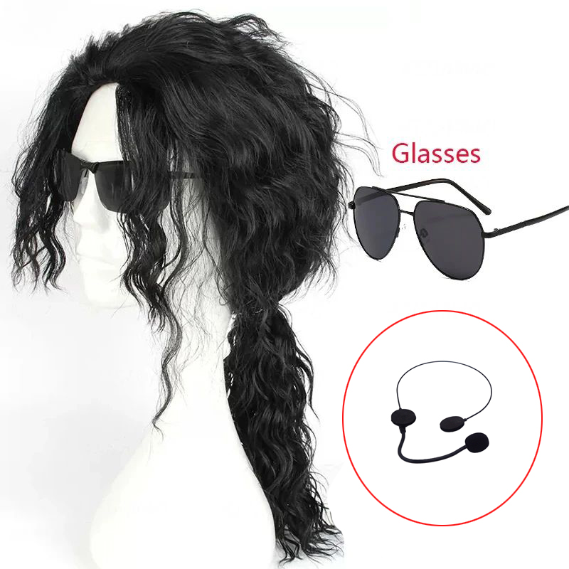 MJ Michael Cosplay Black Wig J - огляд і ціна Anime Cosplay Long Black Hair