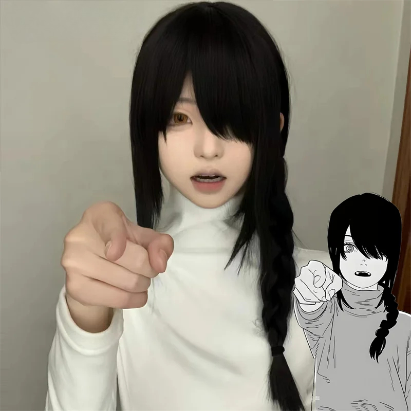 Anime Chainsaw Man Nayuta Adul - огляд і ціна Anime Cosplay Long Black Hair