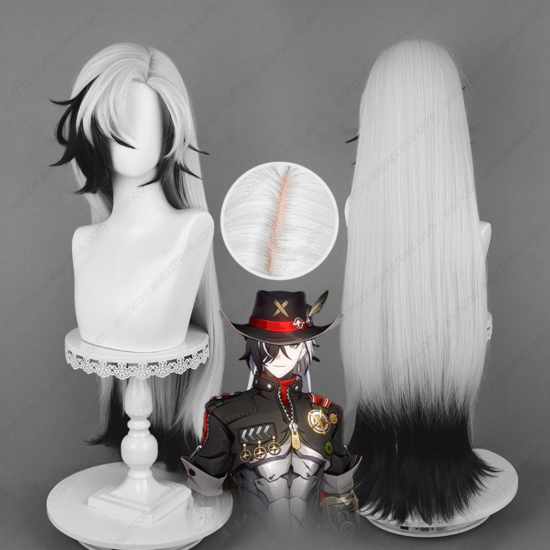 HSR Boothill Cosplay Wig 92cm  - огляд і ціна Anime Cosplay Long Black Hair