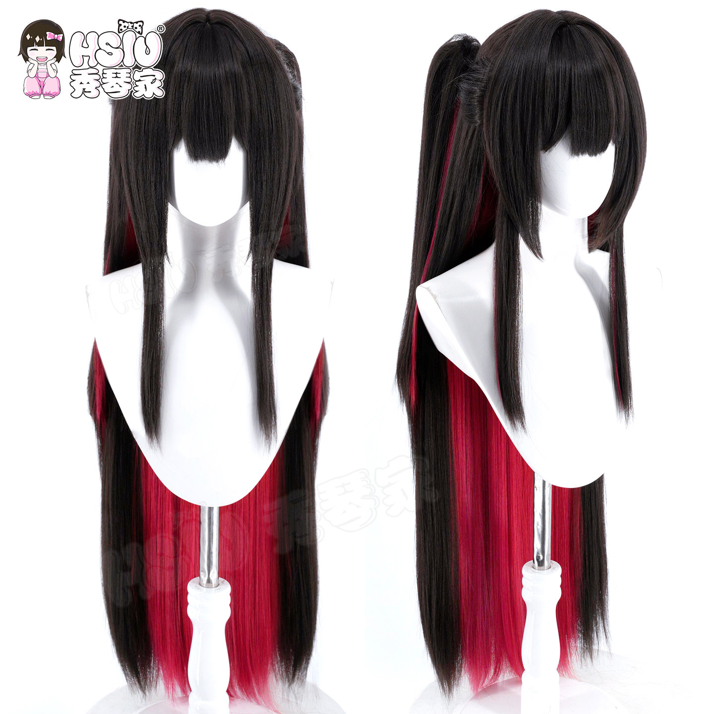 HSIU Game Azur Lane Hatsuzuki  - огляд і ціна Anime Cosplay Long Black Hair