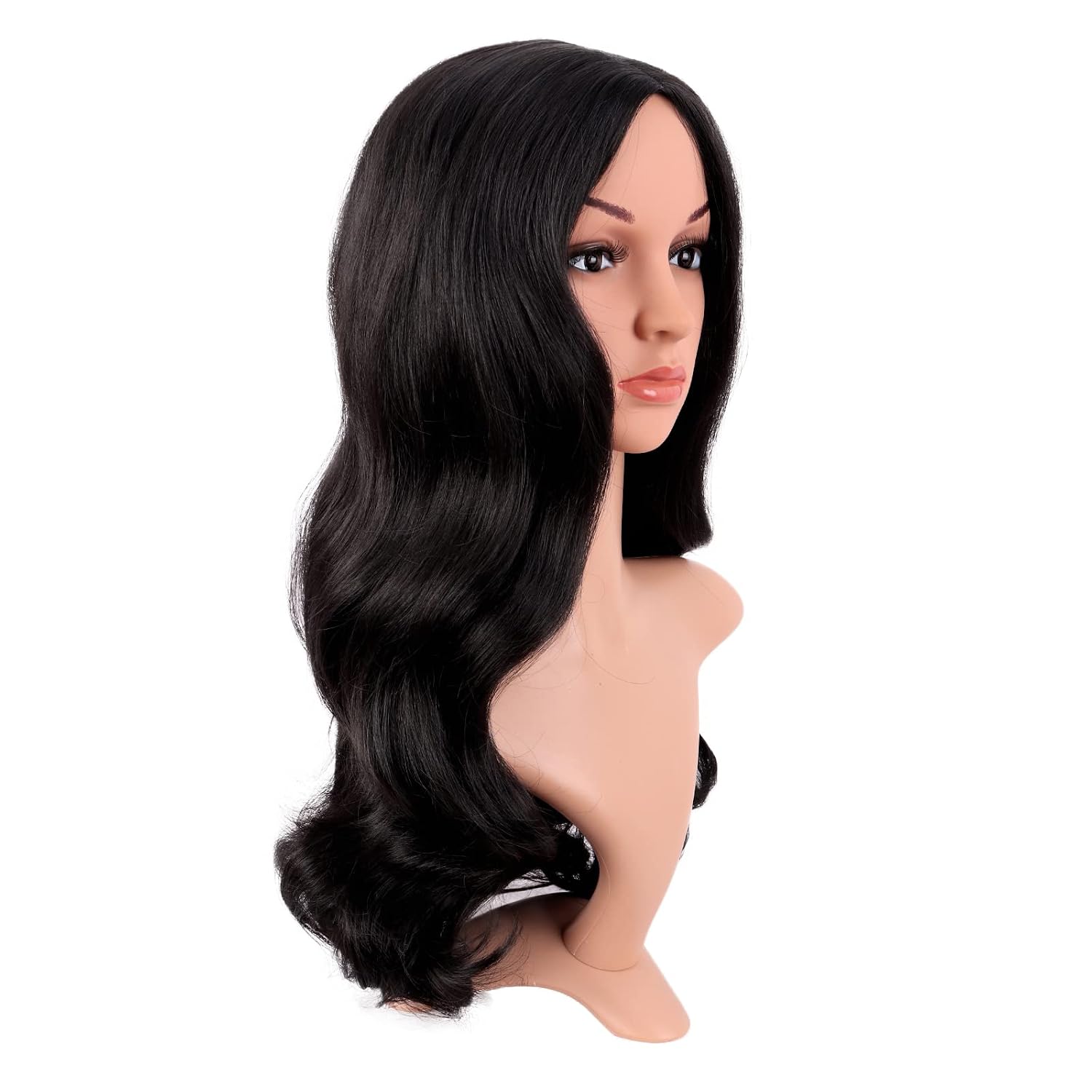 Long Curly Hair Middle Part Co - огляд і ціна Anime Cosplay Long Black Hair