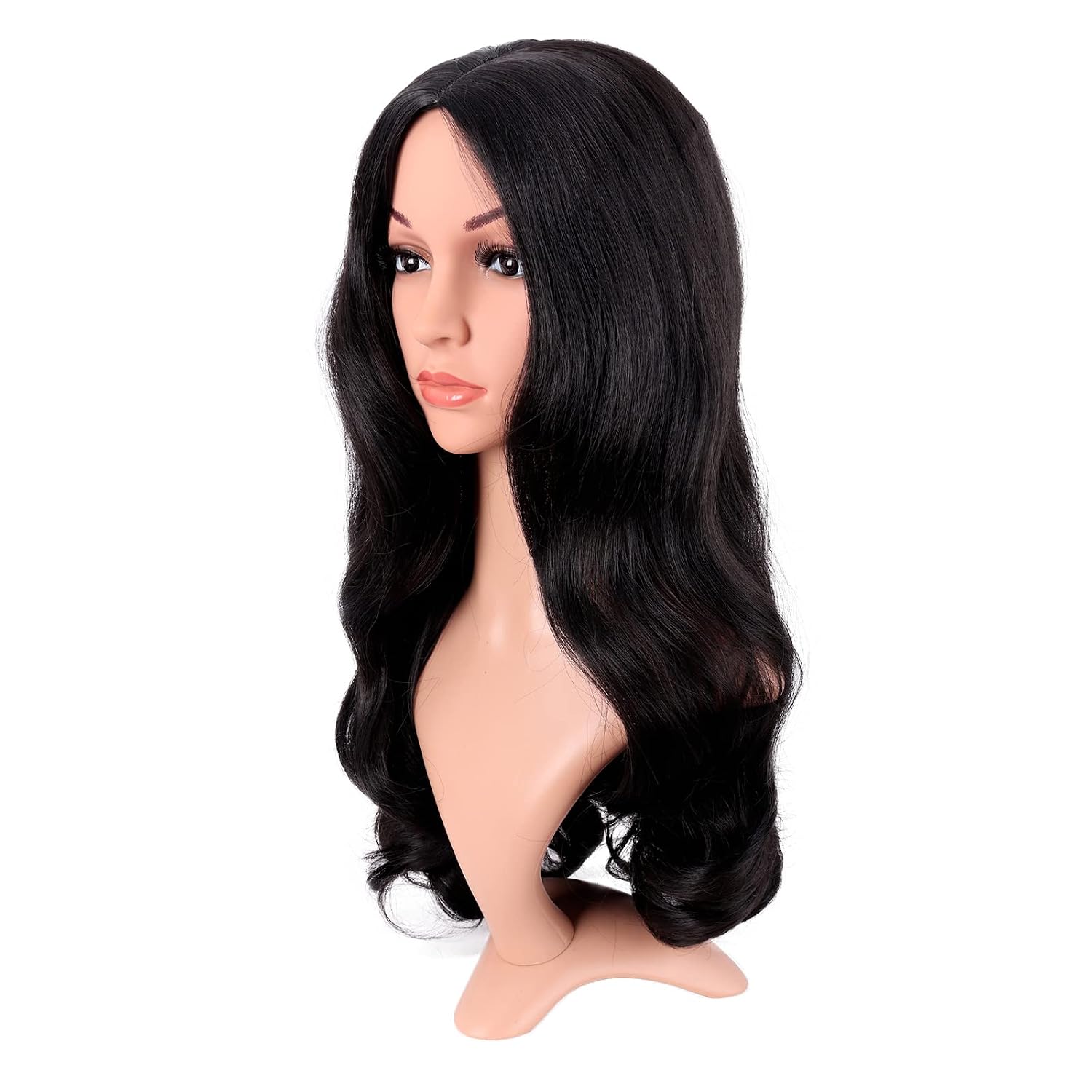 Long Curly Hair Middle Part Co - огляд і ціна Anime Cosplay Long Black Hair