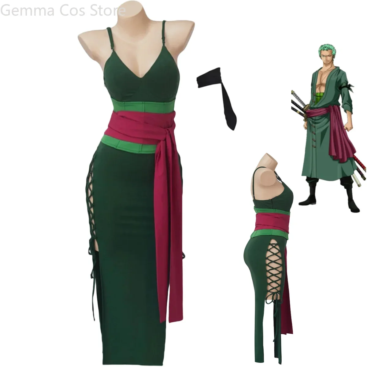 Anime Roronoa Zoro Cosplay Cos - огляд і ціна Anime Zoro Cosplay Female