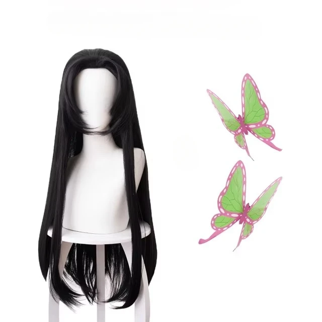Anime Kochou Kanae Wig Kimetsu - огляд і ціна Anime Cosplay Long Black Hair