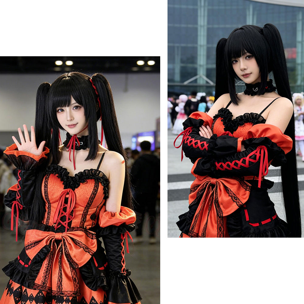 Date A Live Tokisaki Kurumi Co - огляд і ціна Anime Cosplay Long Black Hair