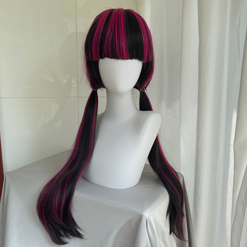 High Quality Movie Draculaura  - огляд і ціна Anime Cosplay Long Black Hair