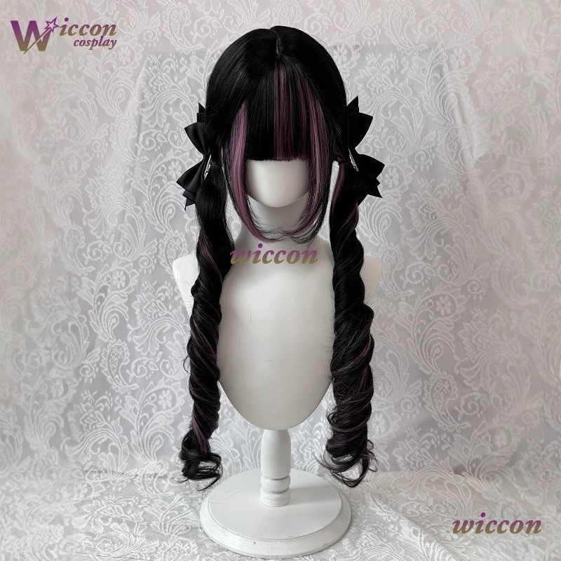 Comic ‌Black Wig with Pink Cos - огляд і ціна Anime Cosplay Long Black Hair