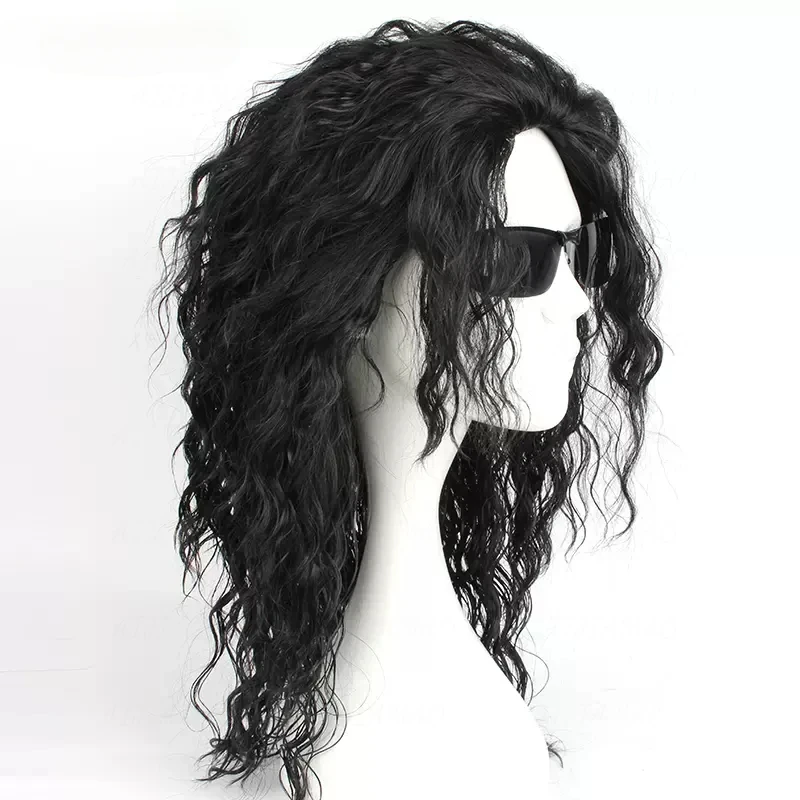 Anime Michael Jackson Cosplay  - огляд і ціна Anime Cosplay Long Black Hair