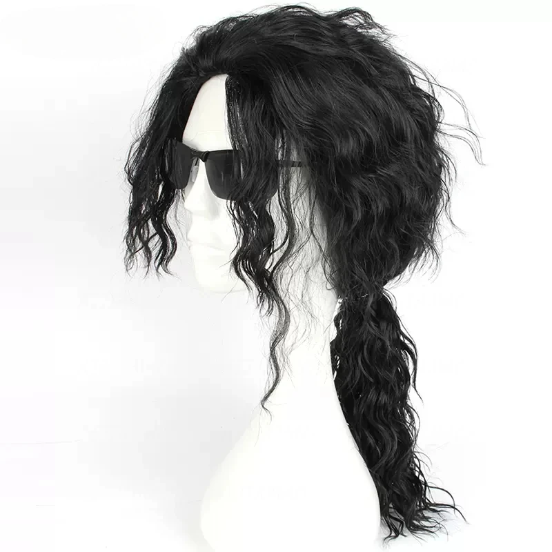 Anime Michael Jackson Cosplay  - огляд і ціна Anime Cosplay Long Black Hair